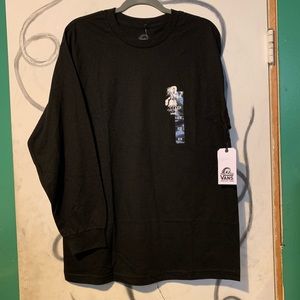 Vans long sleeve black T-shirt skeleton luau lady